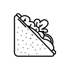 Sandwich line icon, concept sign, outline vector illustration, linear symbol.