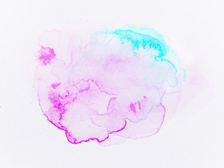 水彩 ピンク 水色