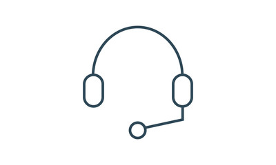 The headset icon Support symbol Flat vector image
