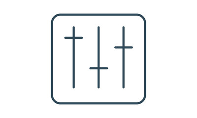 Sound mixer icon for audio control and production