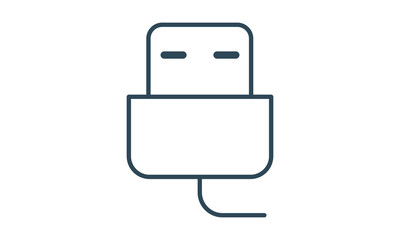 Fototapeta premium USB cable icon for data transfer and device connectivity