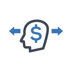 Financial direction idea icon