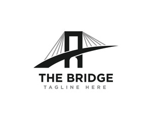 Bridge Construction Logo Icon Design Vector