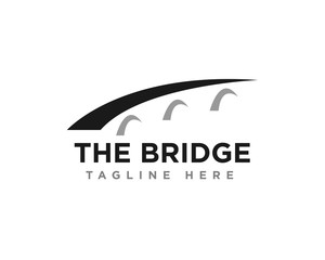 Bridge Construction Logo Icon Design Vector