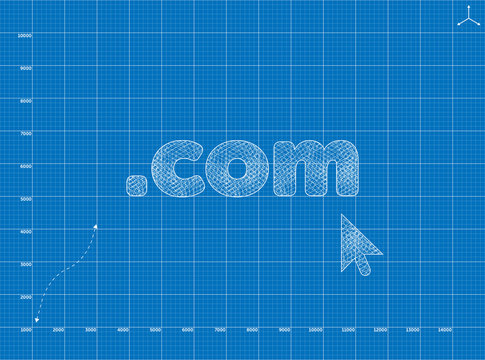 Blueprint to Internet com illustration