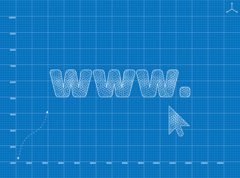 Blueprint to Internet www illustration