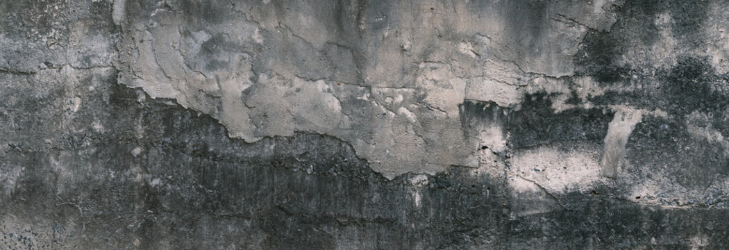 Concrete wall background. Old cement texture cracked, White, Grey vintage wallpaper abstract grunge background
