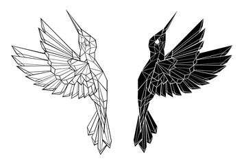 Polygonal Flying Hummingbirds