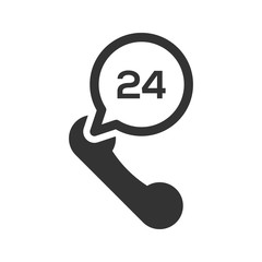 24 hours customer care icon