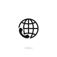 Fototapeta na wymiar International calls icon design isolated on white background. Vector illustration