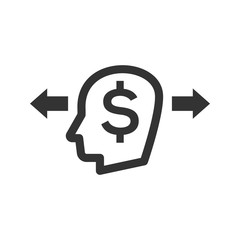 Financial direction idea icon