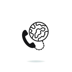 International calls icon design isolated on white background. Vector illustration