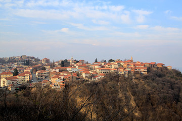 Photo landscape of the ancient city of love in Georgia