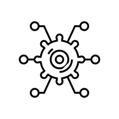 Fototapeta premium Product settings line icon, concept sign, outline vector illustration, linear symbol.