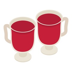 Hot drink icon. Isometric illustration of hot drink vector icon for web