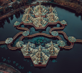 Ancient City temples, Muang Boran in Bangkok Thailand
