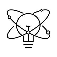 Rising idea line icon, concept sign, outline vector illustration, linear symbol.