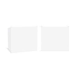 White cardboard box mock up. Set of cosmetic or medical packings. Vector
