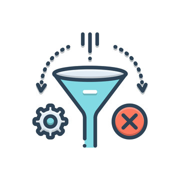 Color illustration icon for unfilter 