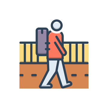 Color illustration icon for vagrant 