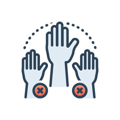 Obraz premium Color illustration icon for absenteeism 