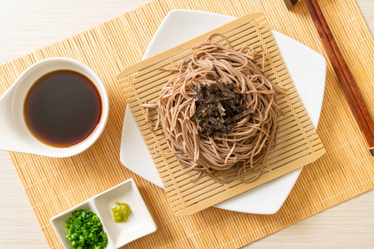 Cold Buckwheat Soba Noodles Or Zaru Ramen