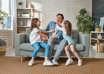 Obraz premium Happy loving family