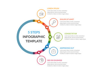 Infographic Template with Five Elements