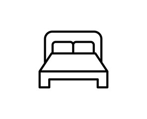 Bed flat icon.