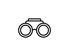 Binoculars line icon