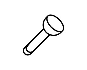 Flashlight line icon