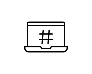 Hashtag line icon