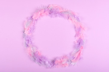 Feathers on backgorund composition.