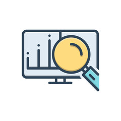 Color illustration icon for actuarial 