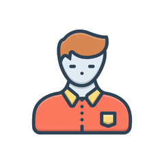 Color illustration icon for adolescence  