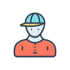 Obraz premium Color illustration icon for adolescent 