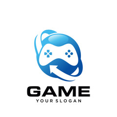 Gaming controller logo design vector illustration © nrsha