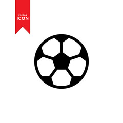 Soccer ball icon vector. Football icon. Simple design on trendy icon.