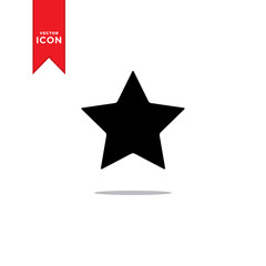 Star icon vector. Trendy flat design style on trendy icon.