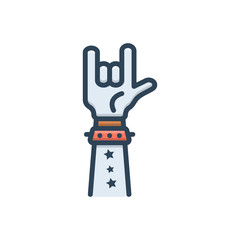 Color illustration icon for rock 