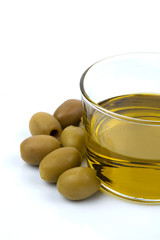 Olive oil and Green Olives