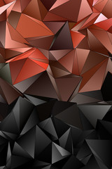 Fototapeta premium 3d Triangles, abstract background. Design wallpaper.