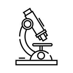 Microscope line icon, concept sign, outline vector illustration, linear symbol.