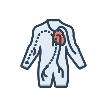 Color illustration icon for angiogram  