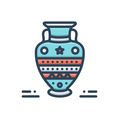Color illustration icon for antiquity 