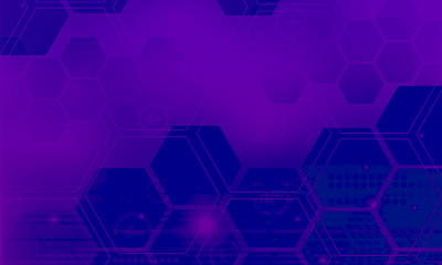 Hexagon geometry pattern,blue and purple