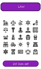 law icon set