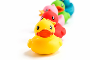 Take a close up shot of the toy duck