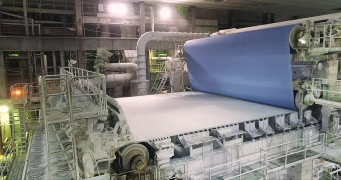 Machine for the production of offset white paper. Paper industry. 