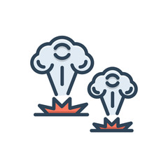 Color illustration icon for war battle 
